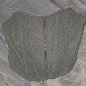 Kendall & Kylie Light Blue Corset Top
